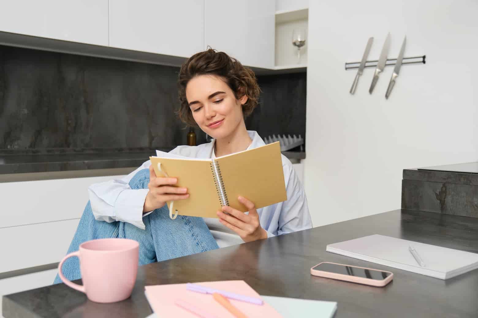 girl reading confidently in a classroom